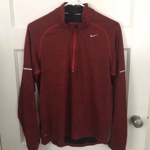 Nike men dri-fit running shirt red